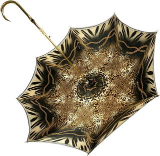 Italian luxury women's umbrella – double canopy closed view