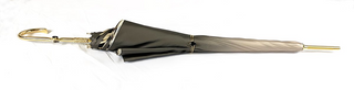 Luxury women's double canopy umbrella – automatic open view