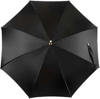 Handmade herons umbrella 24K gold handle open canopy