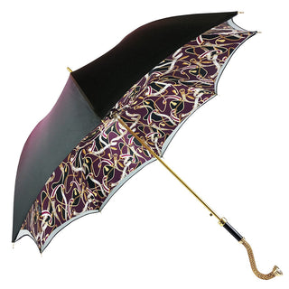 Women's amethyst elegance umbrella amethyst handle side