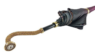 Women's amethyst elegance umbrella amethyst handle top view