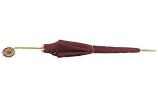Elegant burgundy automatic umbrella Swarovski lace interior