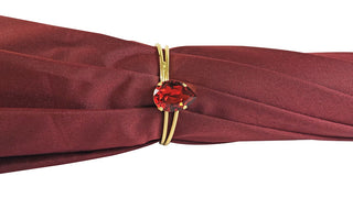 Women's luxury burgundy Swarovski lace umbrella handle top