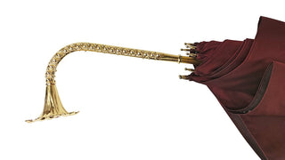 Exclusive burgundy automatic umbrella Swarovski lace handle