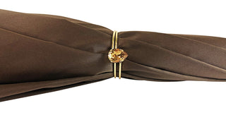 Leopard Italian umbrella – crystal handle full view