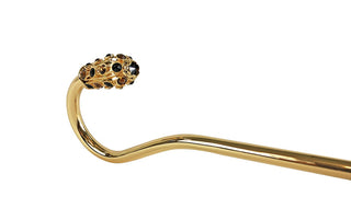 Luxury leopard umbrella – crystal handle side profile