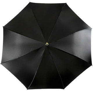Italian dot umbrella – gold handle side profile