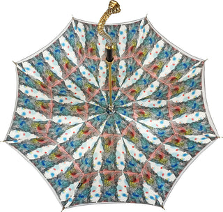 Exclusive grey anemone umbrella 24K gold plated handle