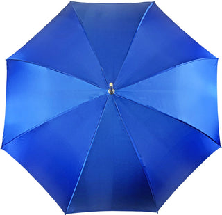 Blue luxury women's umbrella coral interior gold canopy