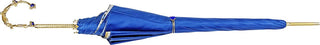 Elegant luxury blue umbrella handmade double canopy gold