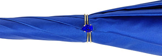 Women's luxury blue handmade double canopy umbrella top