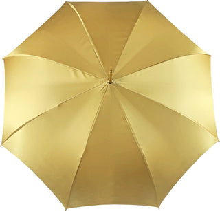 Handmade golden satin double canopy umbrella Swarovski open
