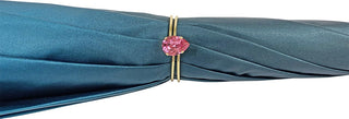 Women's floral luxury umbrella Swarovski gold handle top