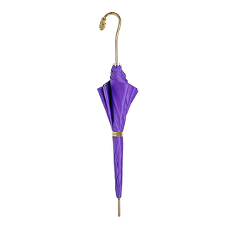 Luxury purple umbrella – crystal handle open canopy