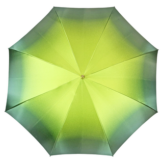 Handmade luxury green automatic umbrella gold handle open