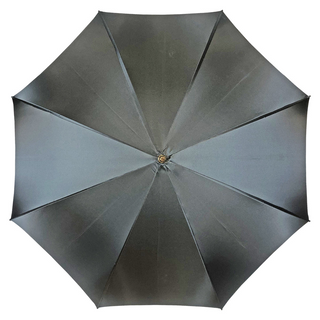 Grey luxury umbrella – gold handle and ribs profile