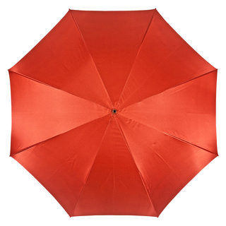 Handmade luxury red satin umbrella 24K gold handle open