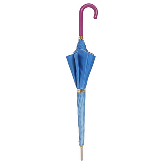 Handmade multicolor umbrella – satin canopy open view