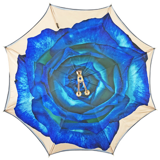 Exclusive luxury umbrella gold handle red crystal closure