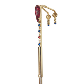 Luxury umbrella gold red crystal closure satin detail