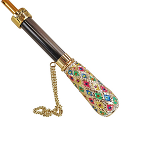 Luxury Italian umbrella – gold plated handle detail