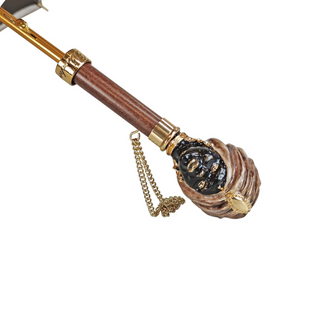 Luxury classic Sicily umbrella silk-like 24K gold handle
