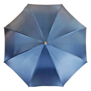 Blue luxury umbrella – turquoise handle side profile