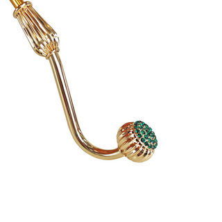 Luxury green umbrella – emerald crystal and gold detail