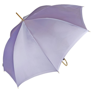 Handmade flowered lilac umbrella amethyst crystal open canopy
