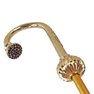 Exclusive flowered lilac umbrella amethyst crystal handle