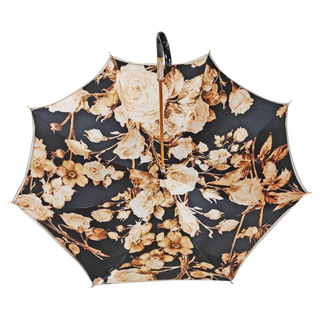 Italian handmade ladies umbrella – floral closed view