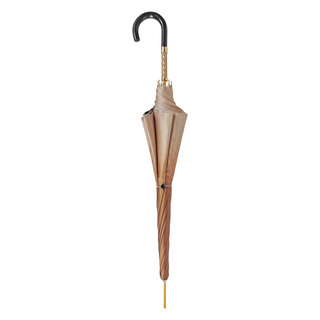 Elegant ladies umbrella – gold handle floral canopy open