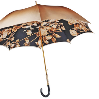 Ladies luxury umbrella – 24K gold handle close-up