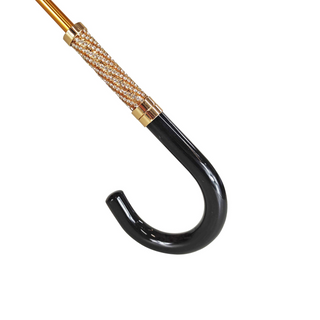 Italian ladies umbrella – gold handle and floral detail