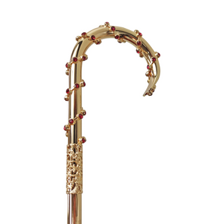 Women's luxury umbrella Siam crystal 24K gold handle detail