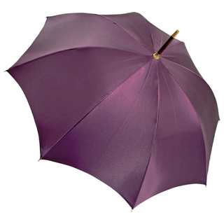 Ladies luxury umbrella – pink handle canopy view