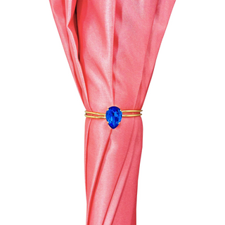 Luxury silk satin umbrella – 24K gold handle close-up