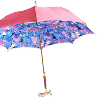 Gold umbrella – hand-painted 24K handle close-up