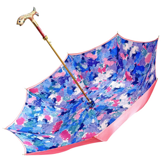 Italian luxury gold umbrella – 24K satin closed view