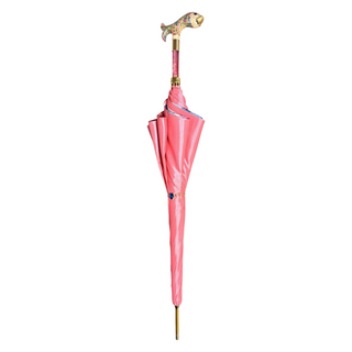 Premium gold umbrella – silk satin open canopy