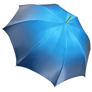 Handmade butterfly double canopy umbrella gold plated open