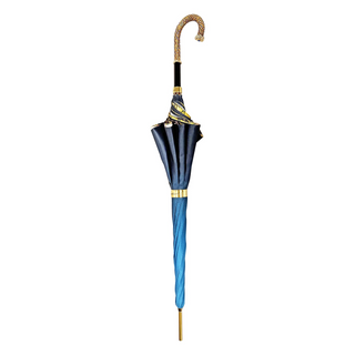 Elegant butterfly umbrella double canopy gold plated close-up
