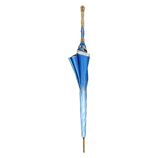 Elegant Majolica umbrella 24K gold handle close-up detail