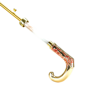 Hot air balloon umbrella – gold handle and ribs view