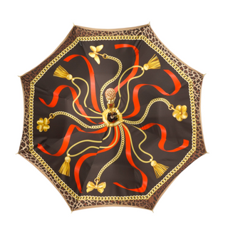 Exclusive golden luxury umbrella 24K gold crystal handle
