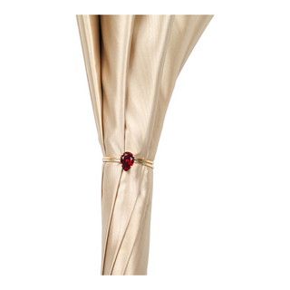Women's golden luxury umbrella 24K gold crystal top view