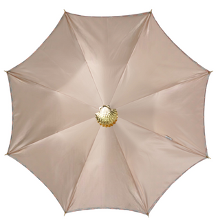 Premium shell print umbrella gold carbon fiber canopy open