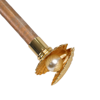 Shell print women's umbrella premium carbon fiber gold handle