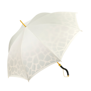 Handmade black cream umbrella chain handle open canopy