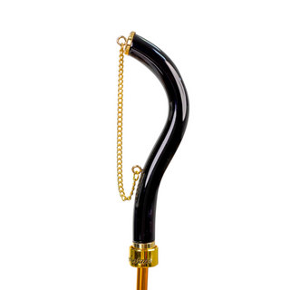 Black cream women's umbrella chain handle top view